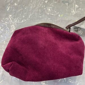 Ulta Beauty Magenta Corduroy Pouch